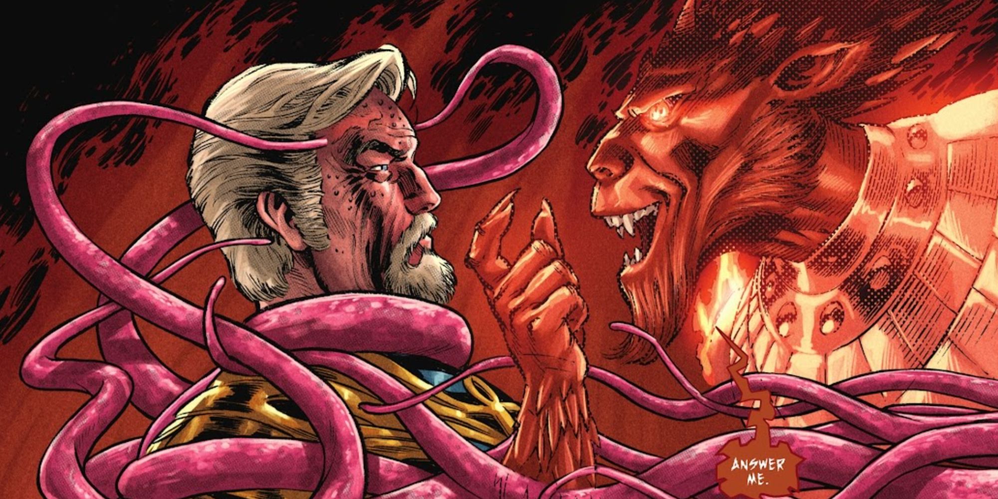 Doctor Fate fighting Trigon in The Justice Society Files