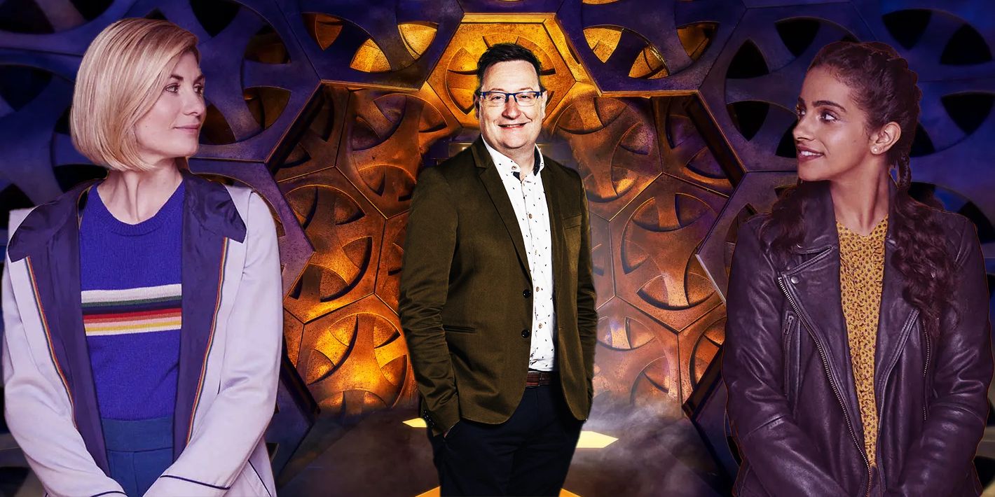 Doctor Who Showrunner Chris Chibnall with the Thirteenth Doctor and Companion Yaz