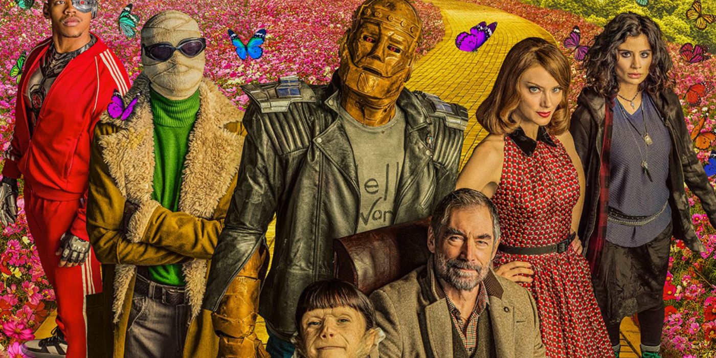Doom Patrol promo art featuring the members of the titular team.