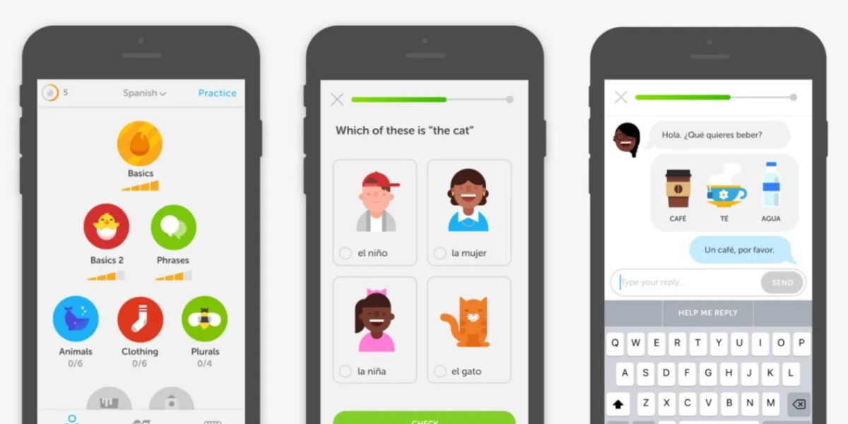 A screenshot of the Duolingo app