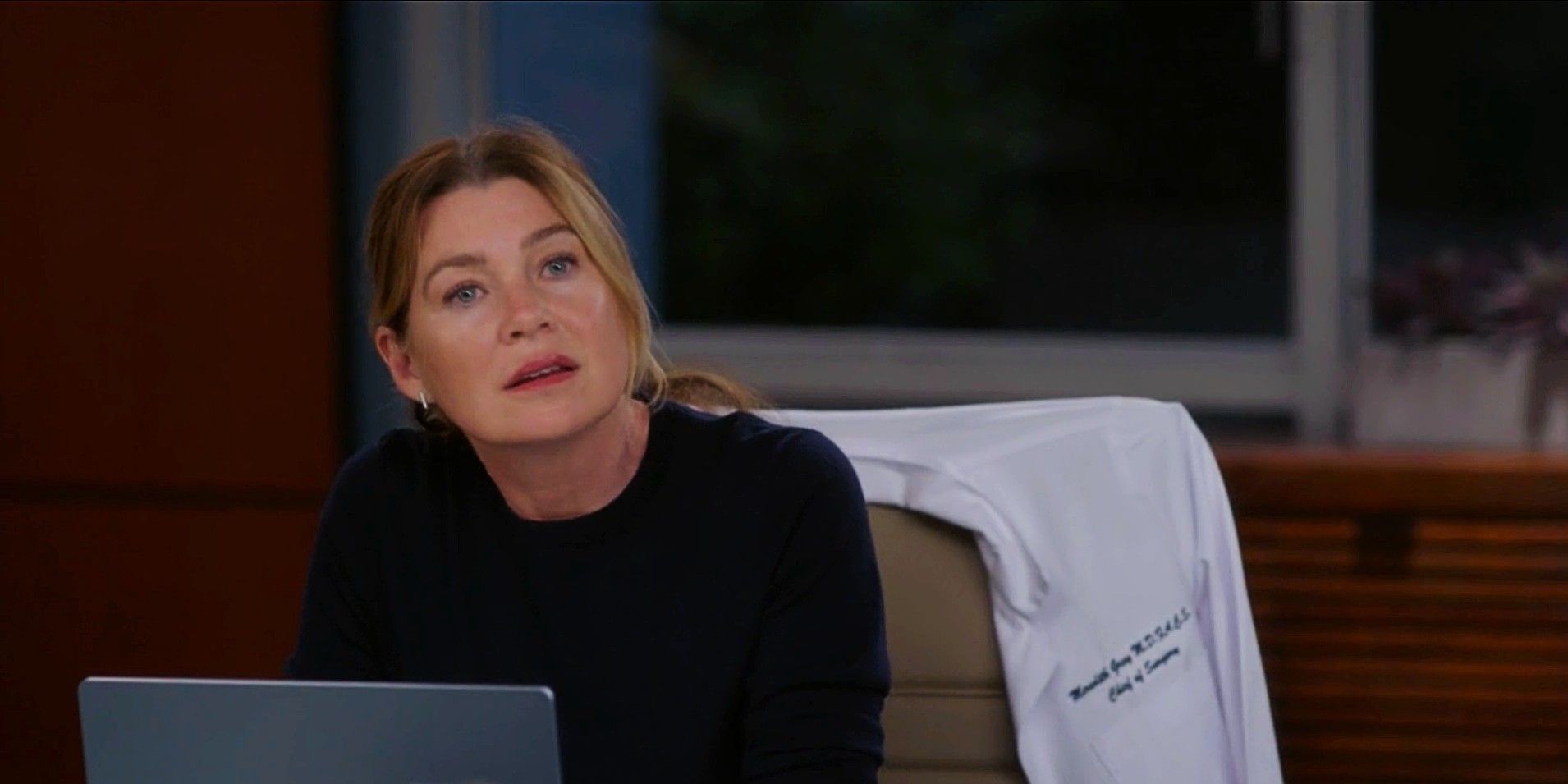 Ellen Pompeo as Meredith Grey in Grey's Anatomy season 19
