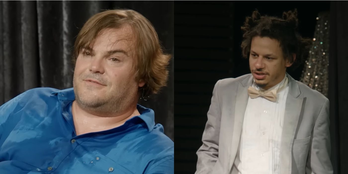 Eric Andre gives Jack Black electric shocks with a lie detector.