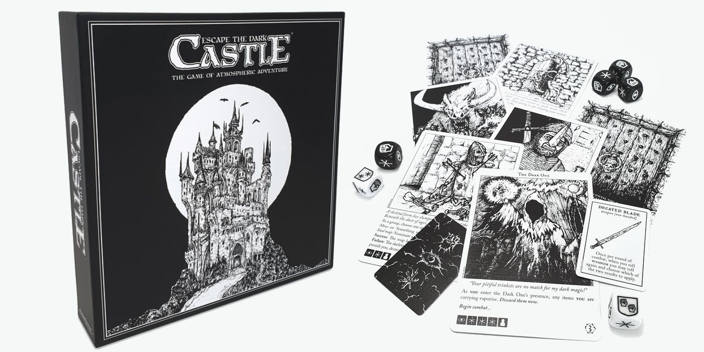 Escape The Dark Castle Board Game Box and Cards