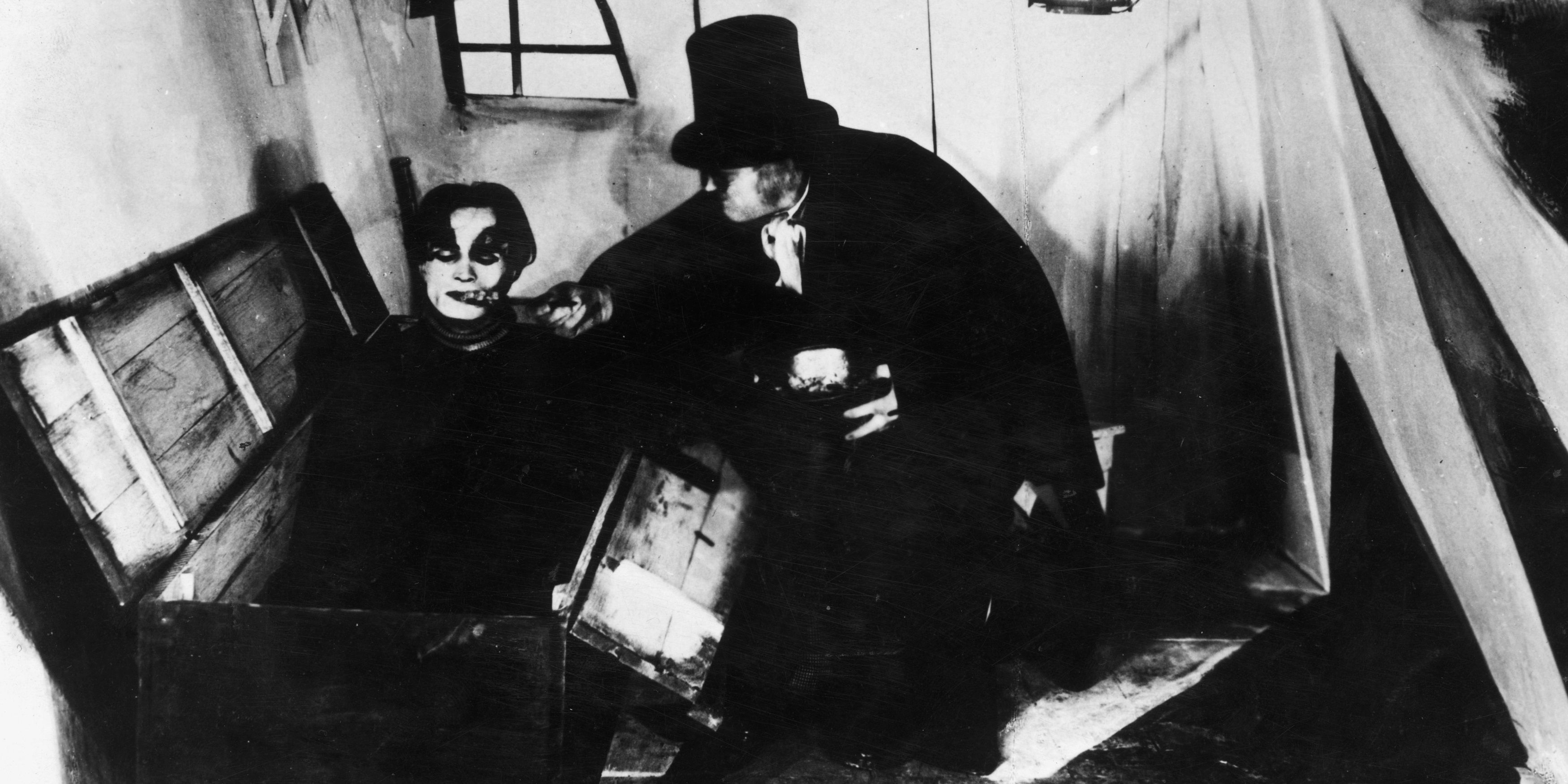 Expressionist set design in The Cabinet of Dr Caligari