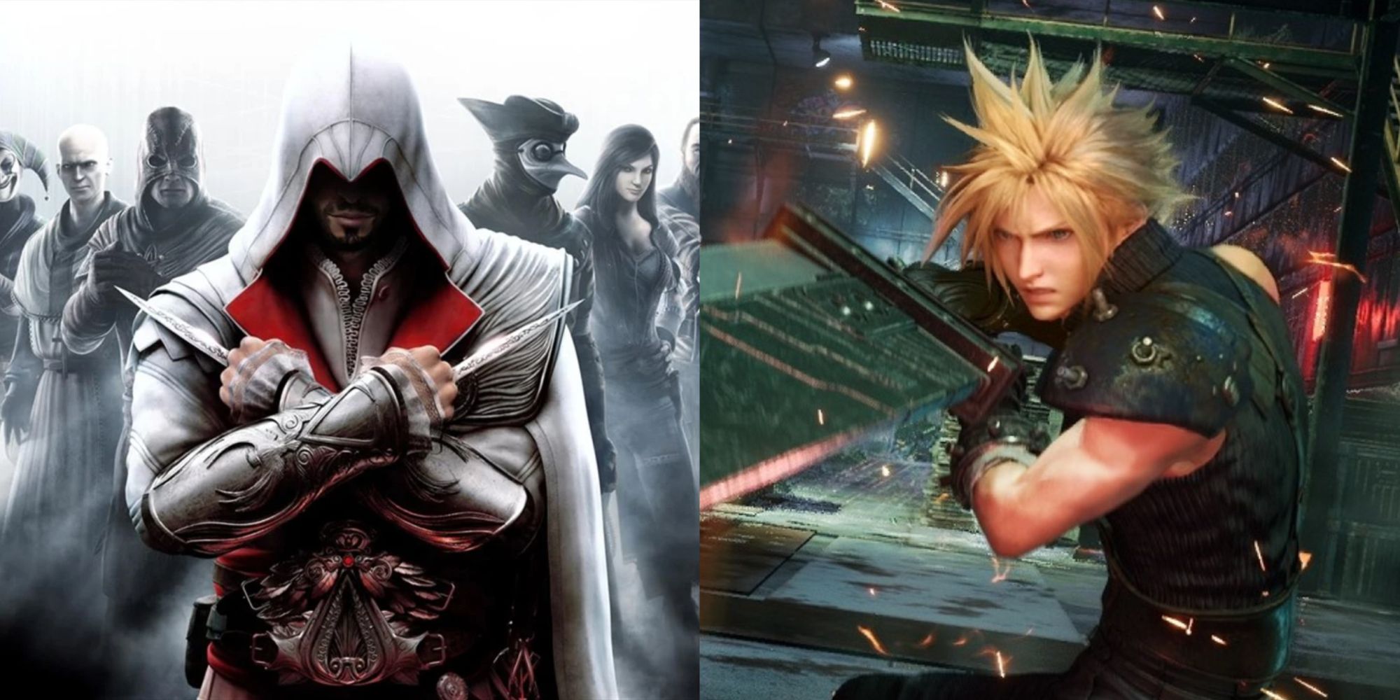 Ezio Assassin's Creed Cloud Strife Final Fantasy VII Remake