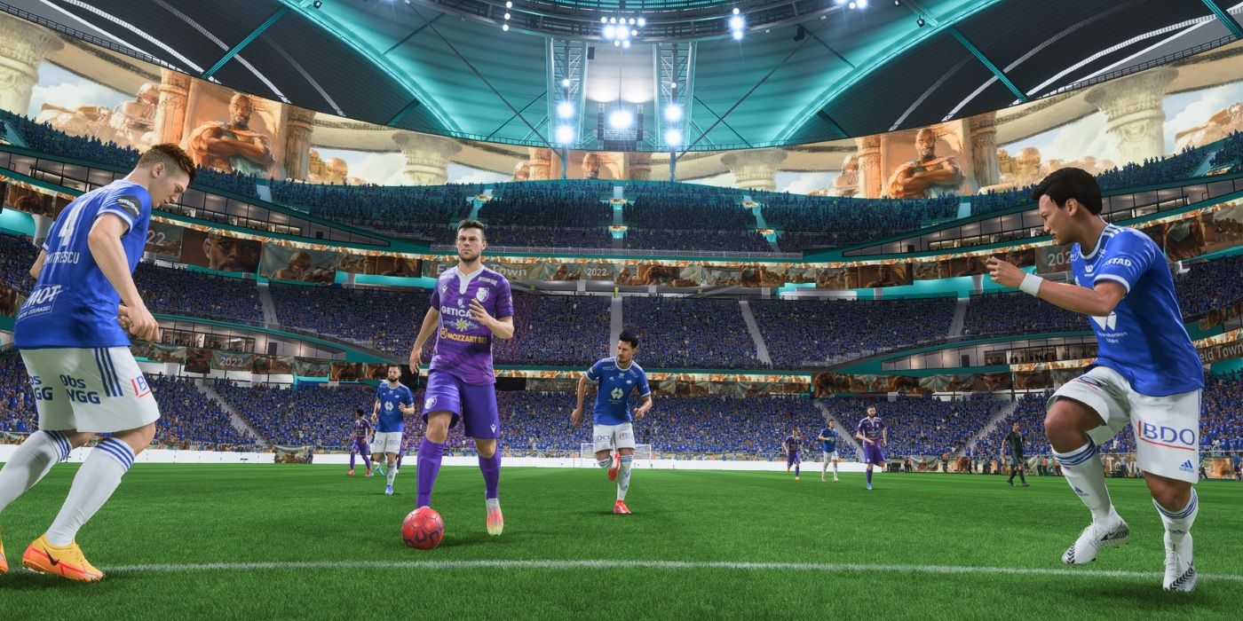 FIFA 23 Ultimate Team Gameplay of players on the field