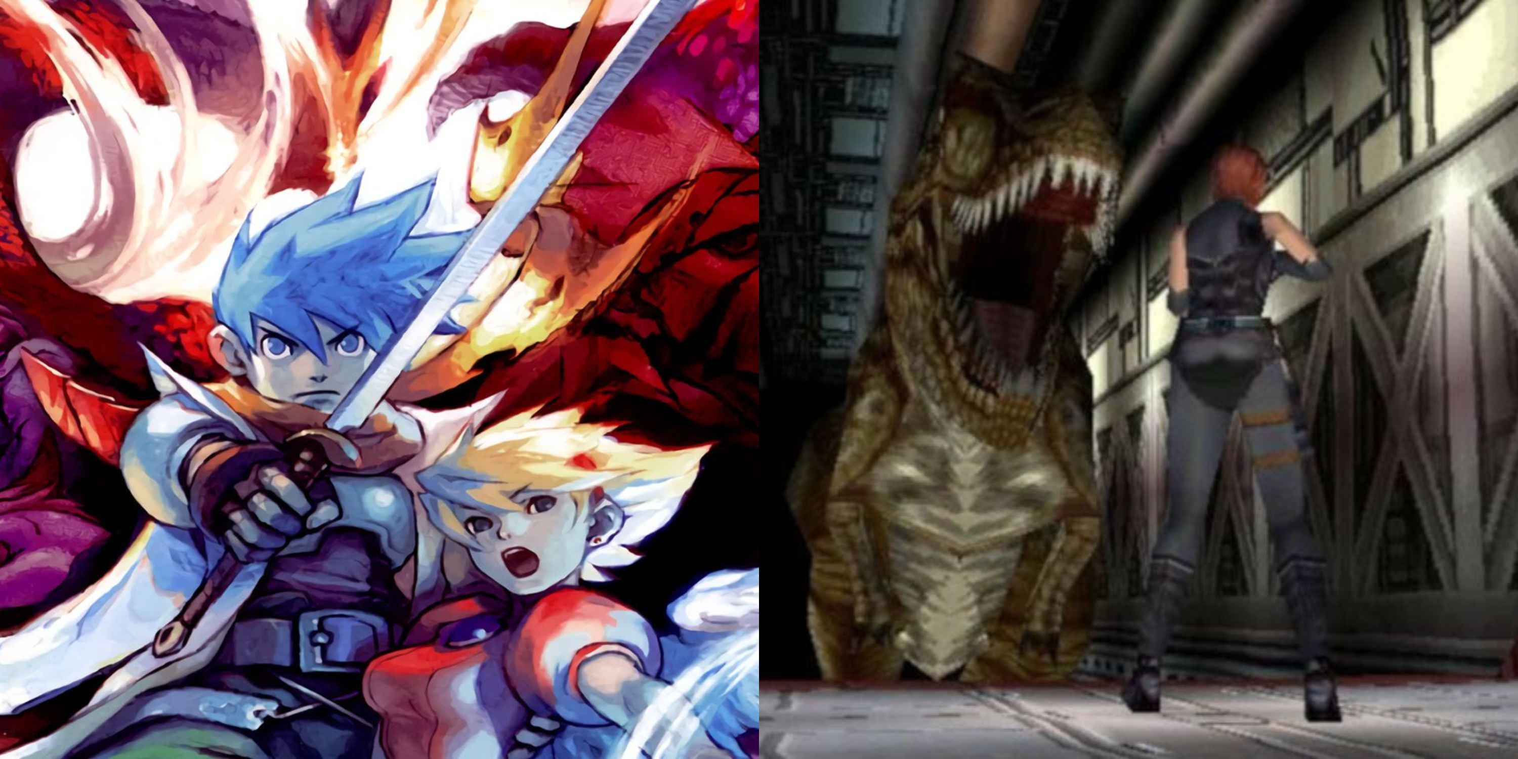 Featured image cover art for Breath of Fire III and gameplay from Dino Crisis