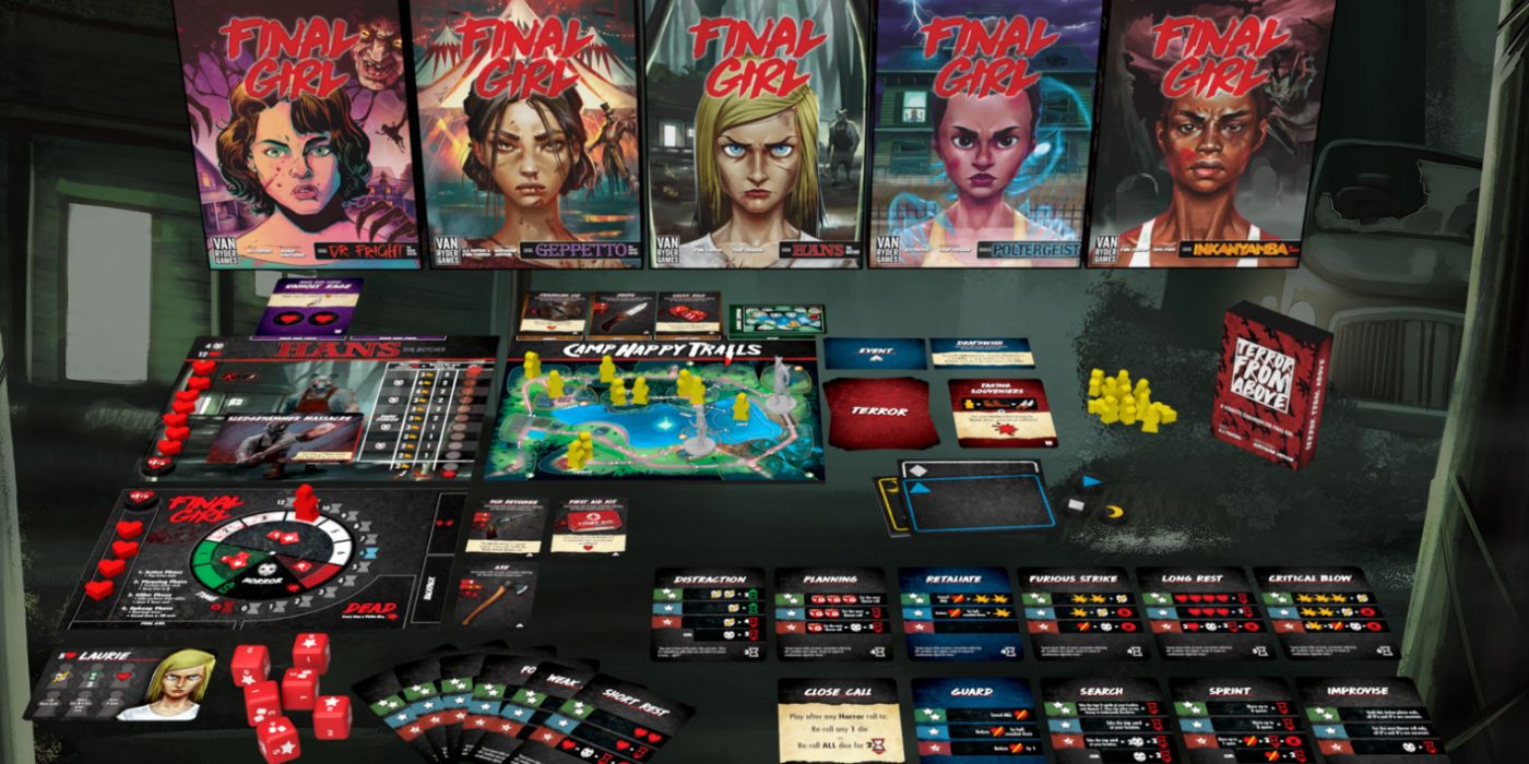 Final Girl Board Game Laid Out On Table