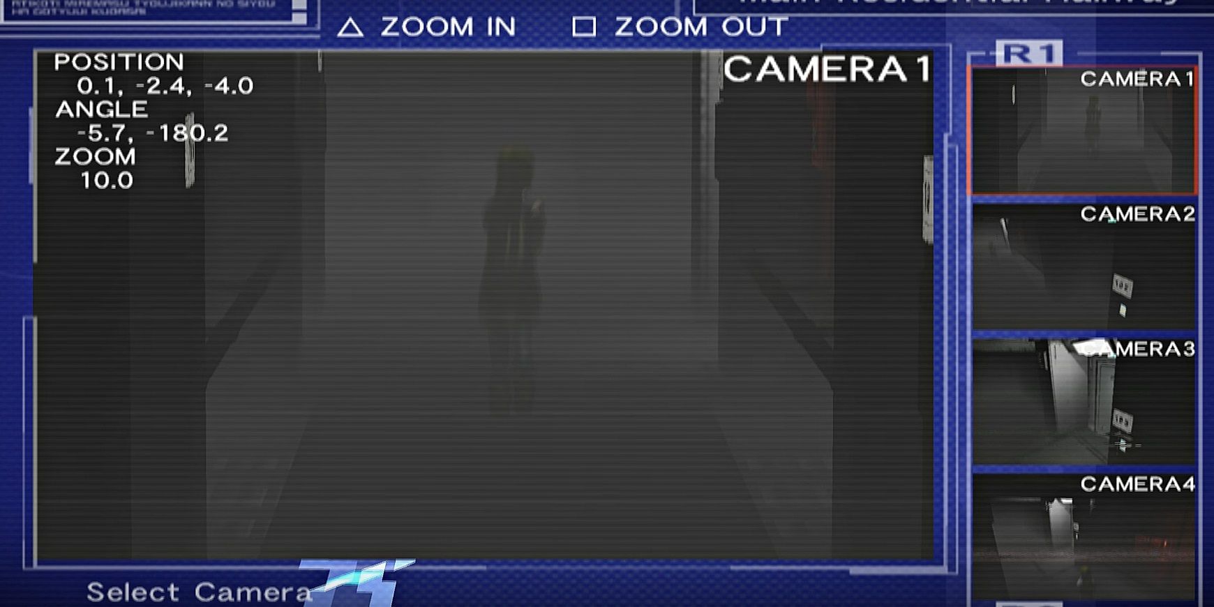 Captura de tela An Echo Night: Beyond mostrando o jogador localizando fantasmas com câmeras de segurança.