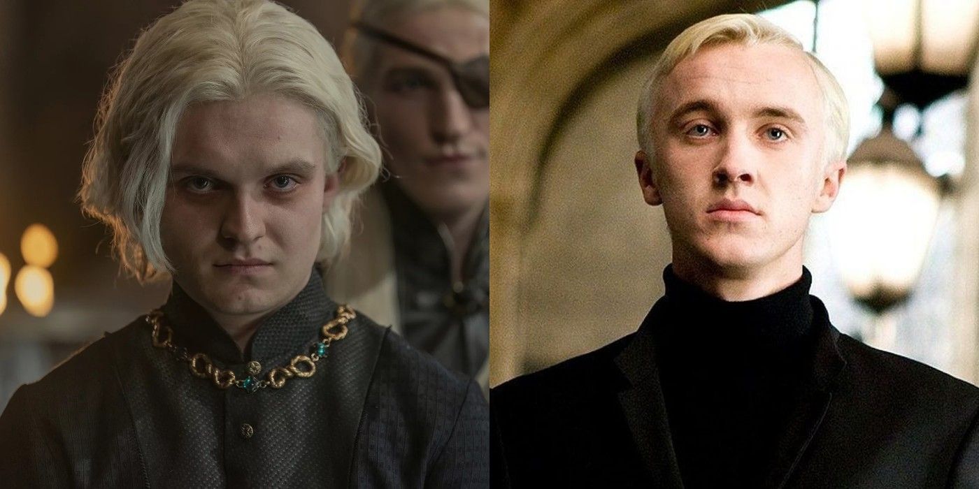 King Aegon II Targaryen and Draco Malfoy in their franchises.