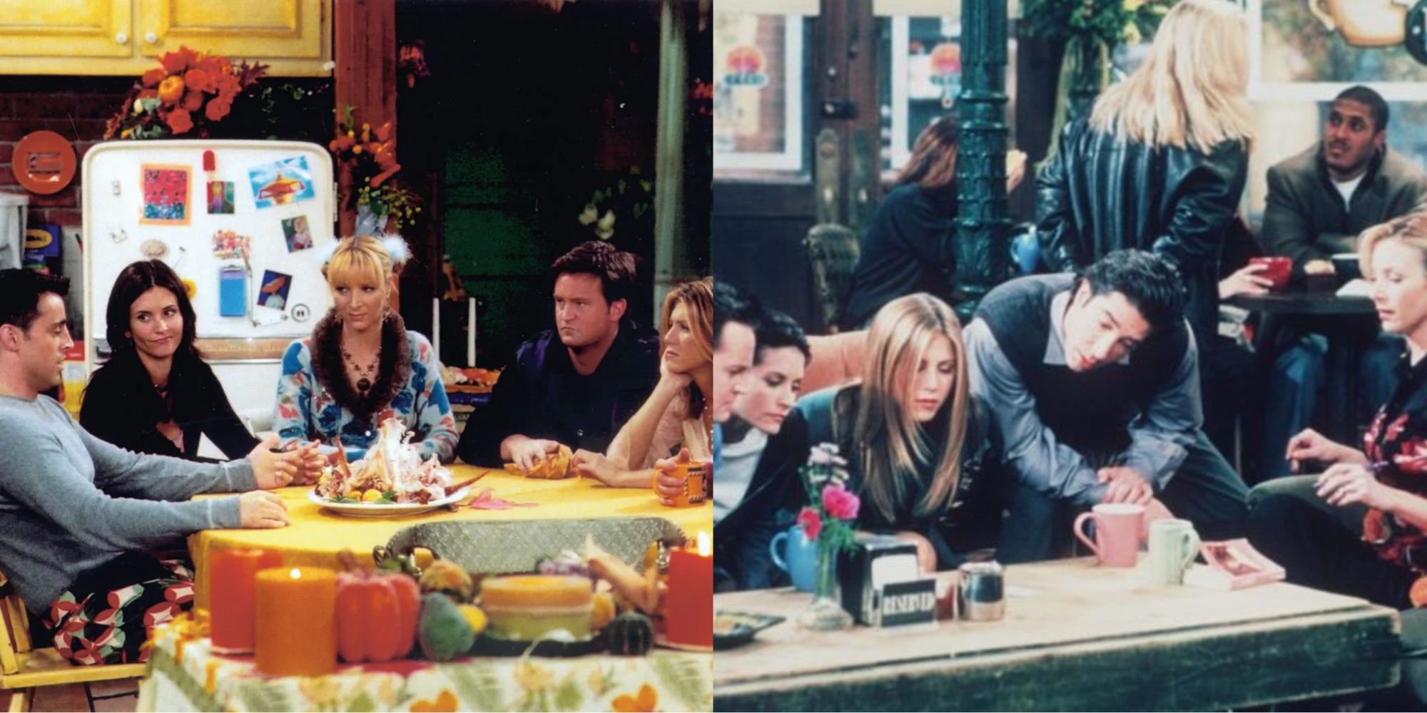 Split feature image showing the sixsome from Friends. 