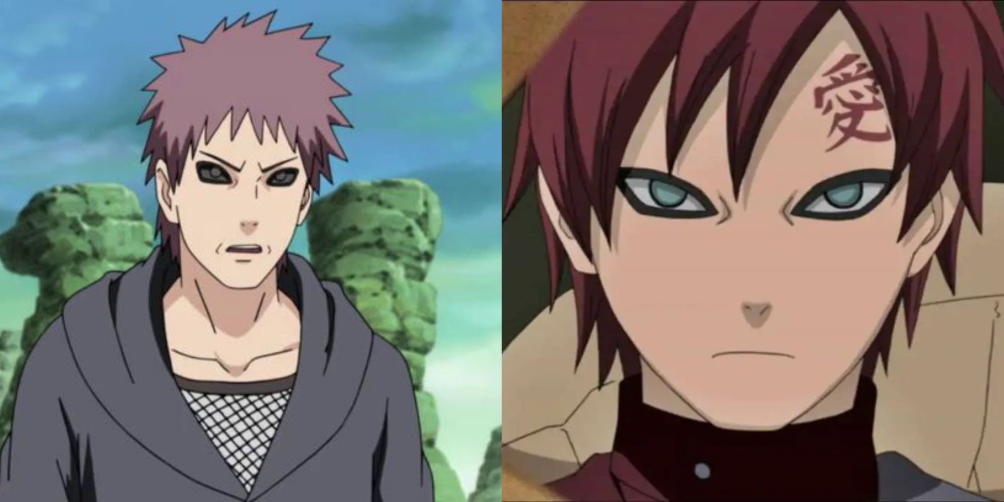 Gaara and his father in Naruto Shippuden