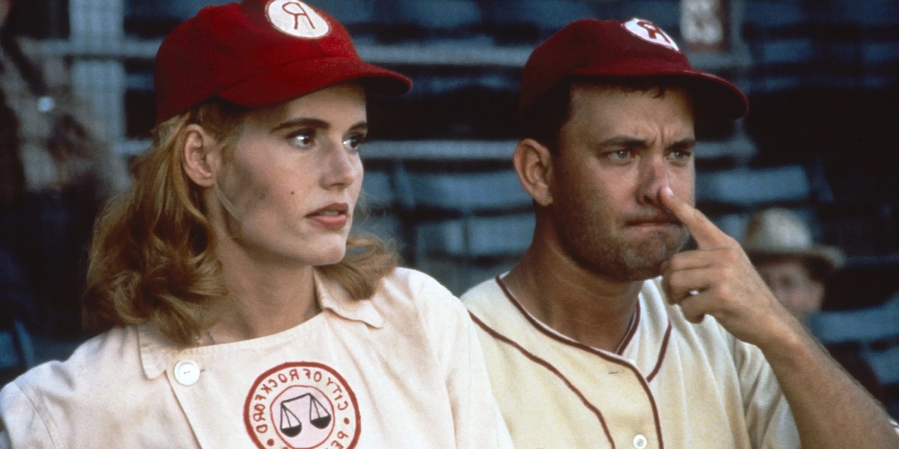 Geena Davis and Tom Hanks in A League of Their Own
