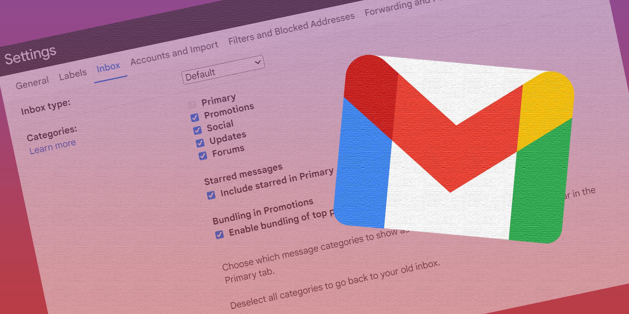 Gmail Default Inbox Categories
