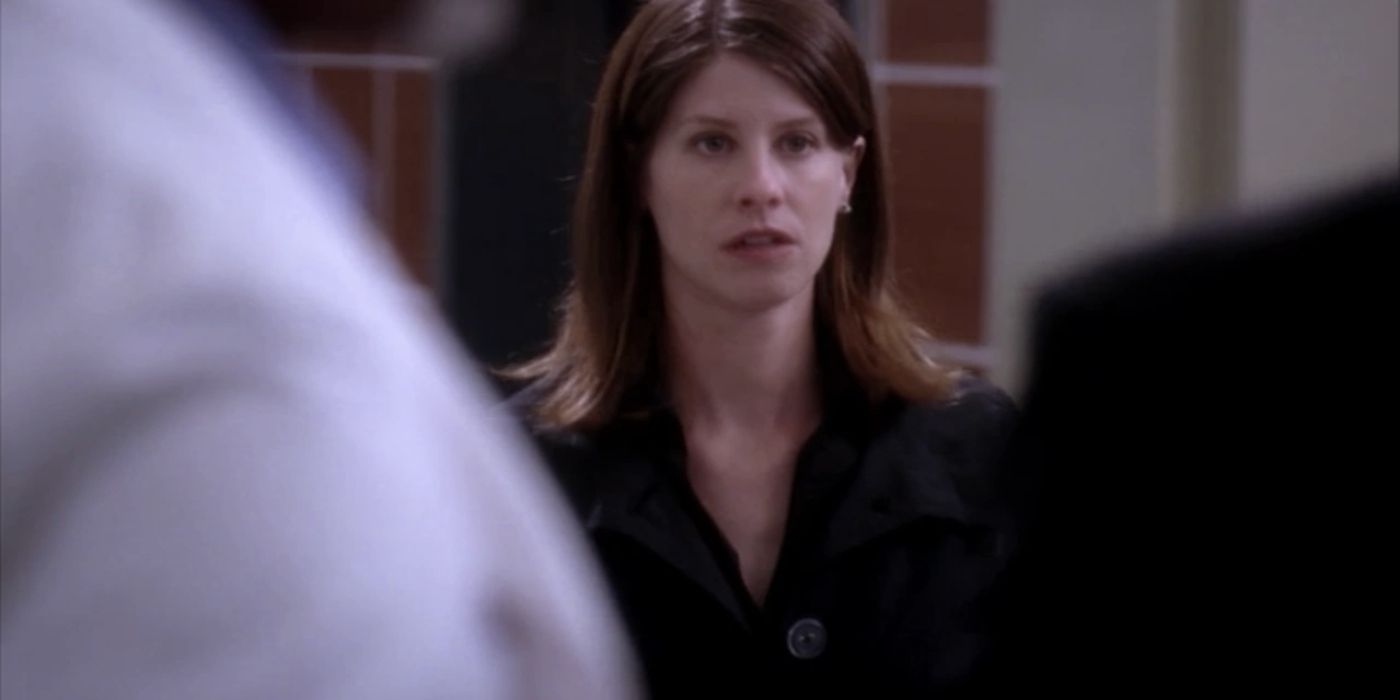 Molly Grey-Thompson looking serious on Grey's Anatomy