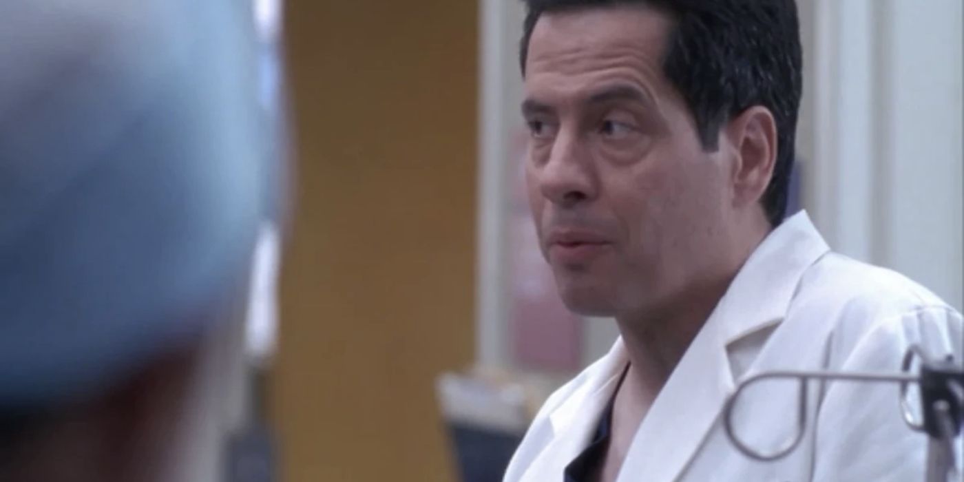 Vincent Orsen looking serious at the hospital on Grey's Anatomy