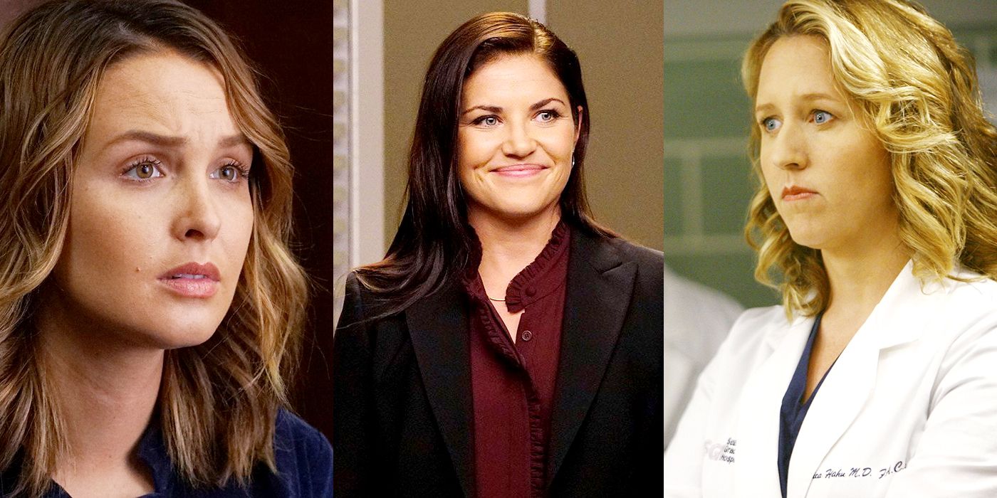 Split image of Jo Wilson looking sad, Eliza Minnick smiling widely and Erica Hahn looking annoyed.