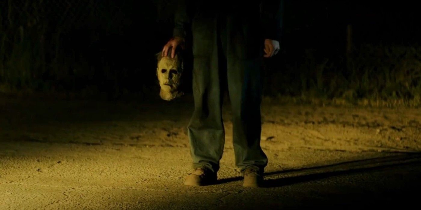 Michael Myers Unmasked in Halloween Ends BTS Image