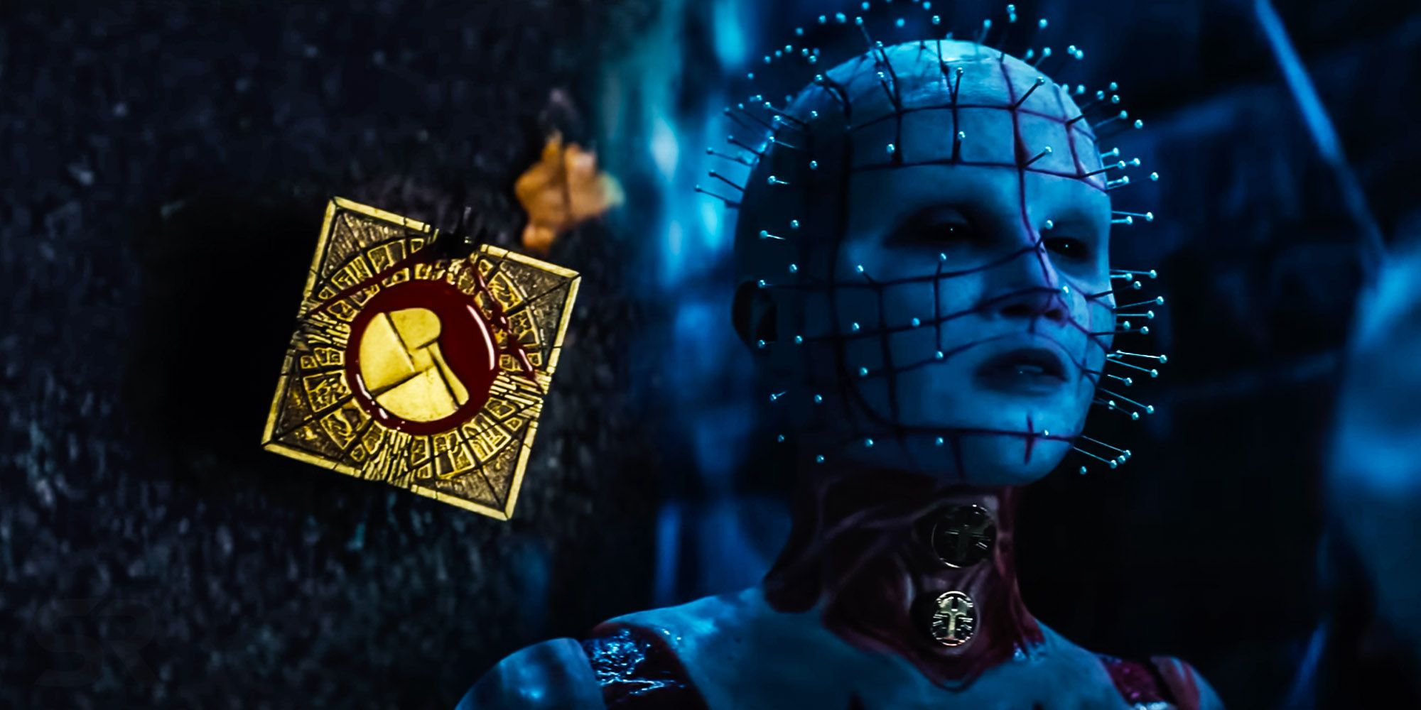 Jamie Clayton as Priest and the box puzzle in Hulu Hellraiser's ending.