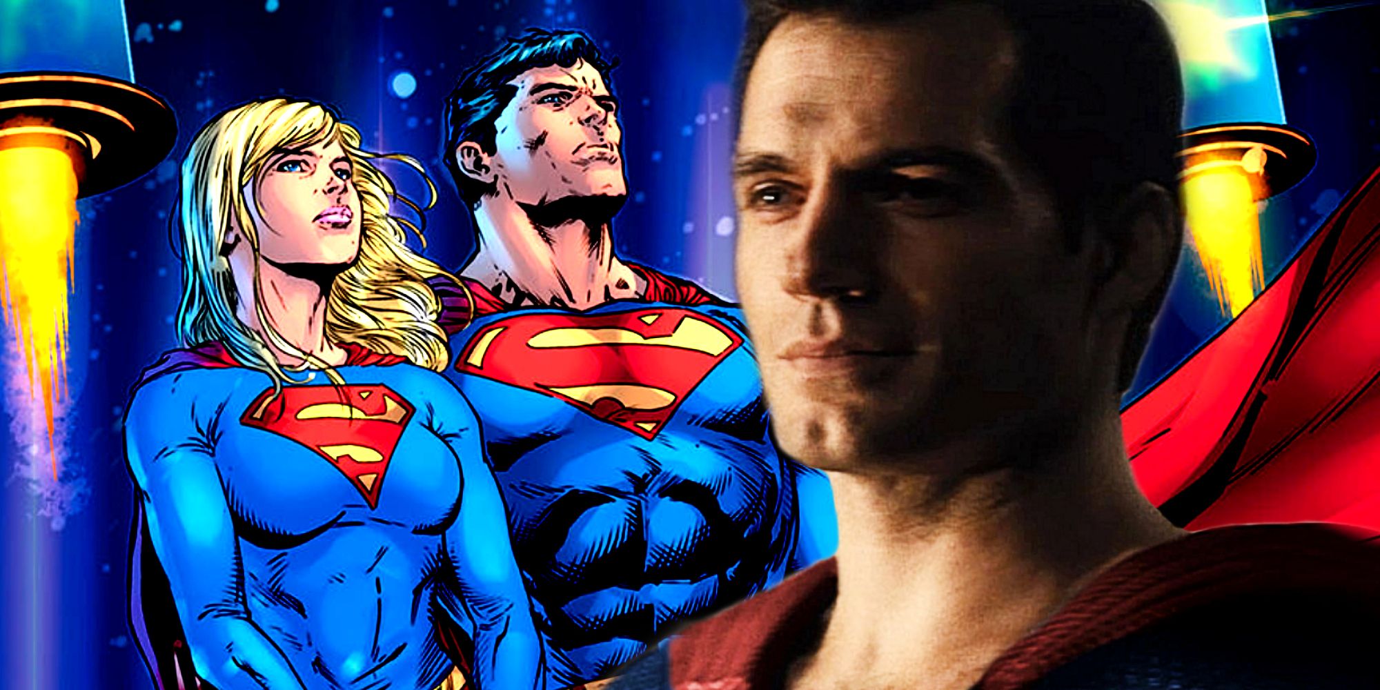 Henry Cavill as Superman and Supergirl in DC Comics