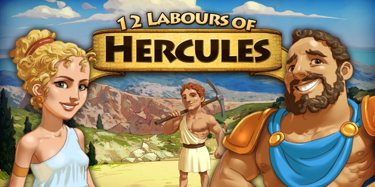 A banner image featuring the characters from 12 Labours of Hercules 