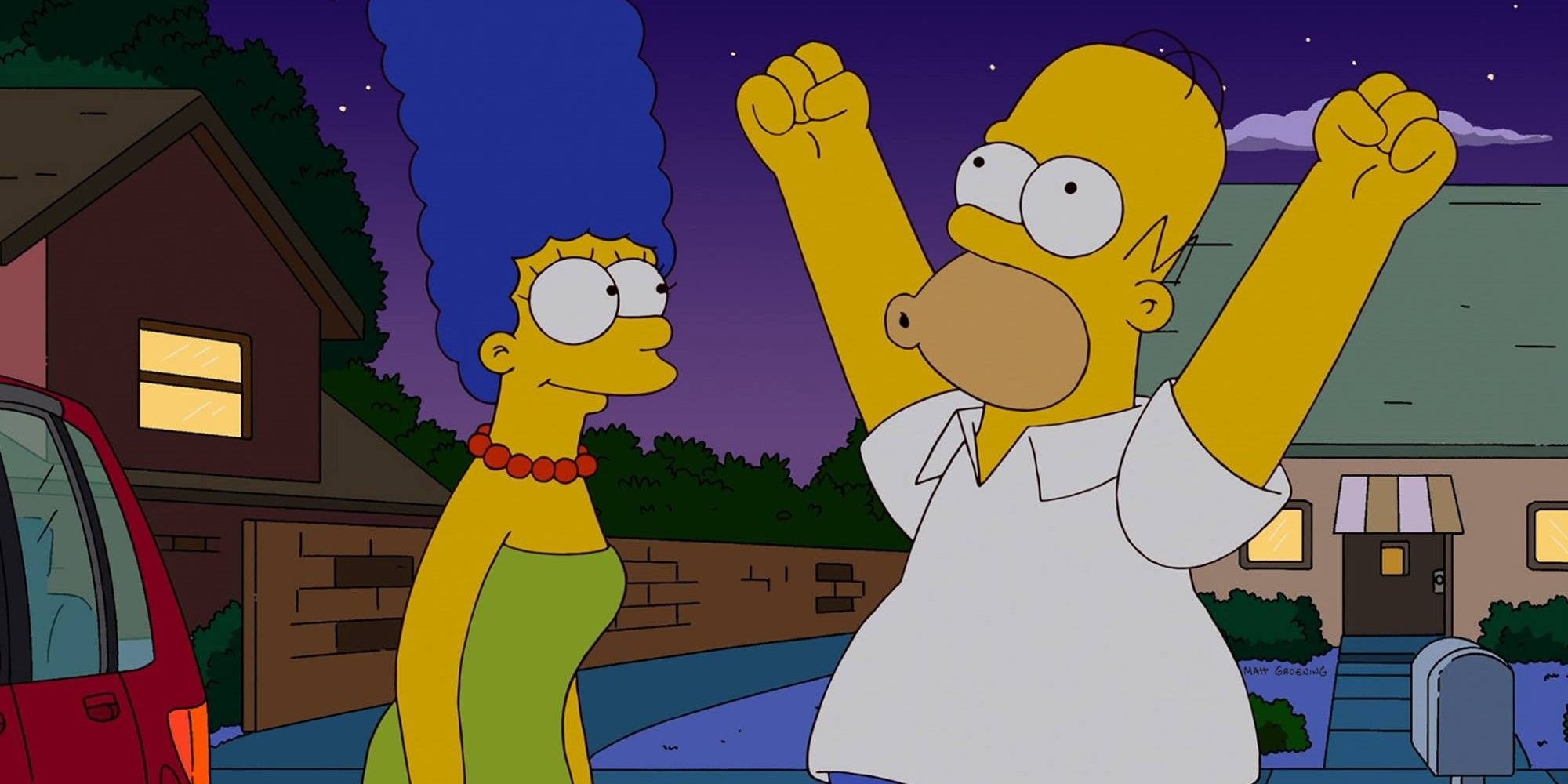 Homer and Marge in The Simpsons