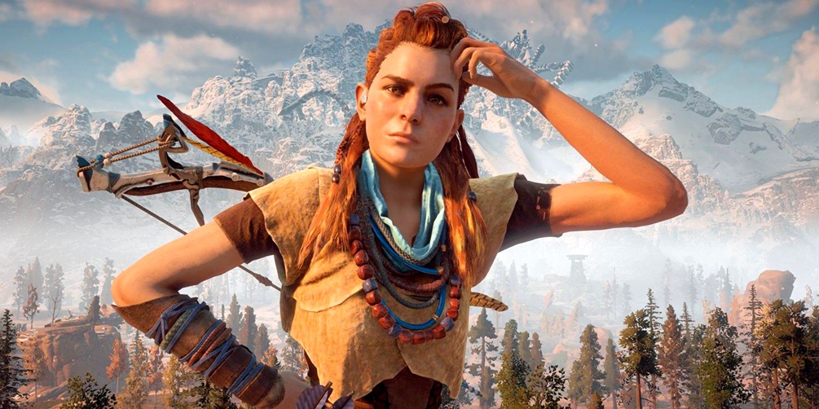 Aloy from Horizon Zero Dawn looking confused.