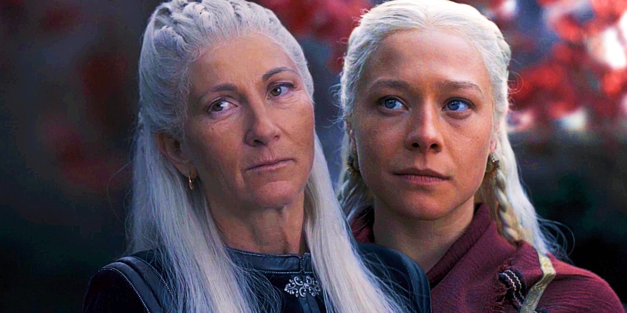 House Of The Dragon Eve Melhor como Rhaenys e Emma D'Arcy como Rhaenyra Targaryen