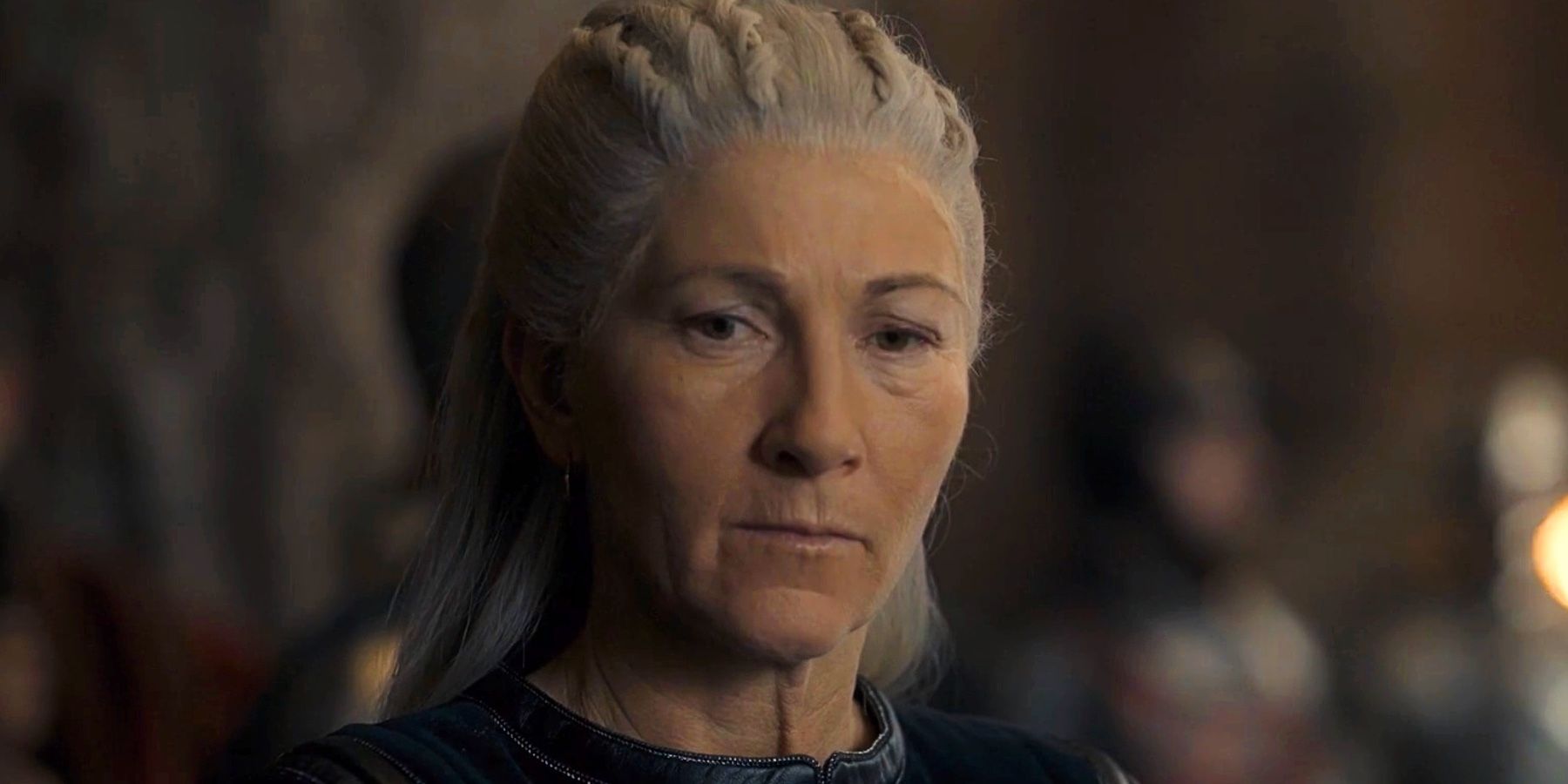 Rhaenys looking haunted in House Of The Dragon 