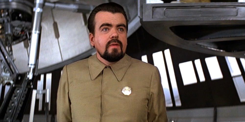 Hugo Drax on his space station in Moonraker