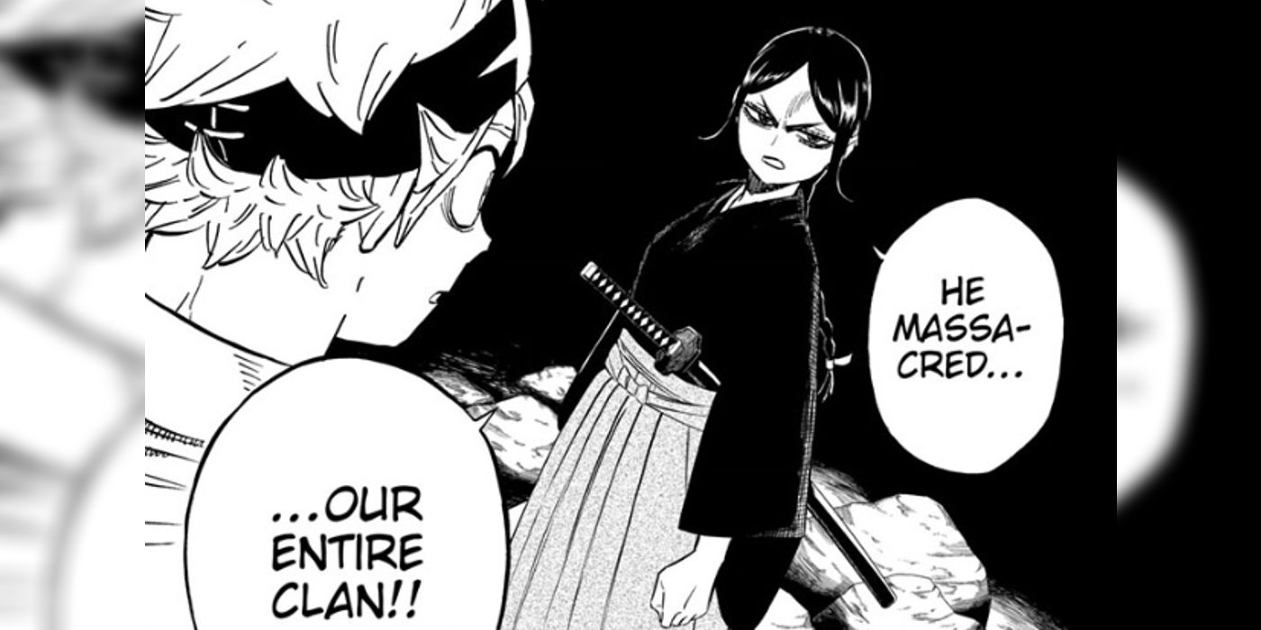 Ichika diz a Asta que Yami massacrou todo o seu clã em Black Clover capítulo 341