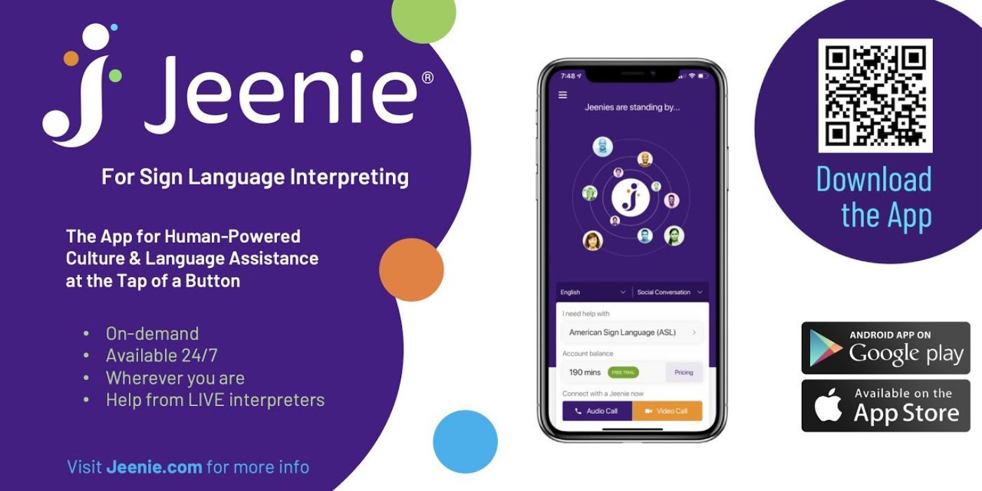 Image of Jeenie app landing page
