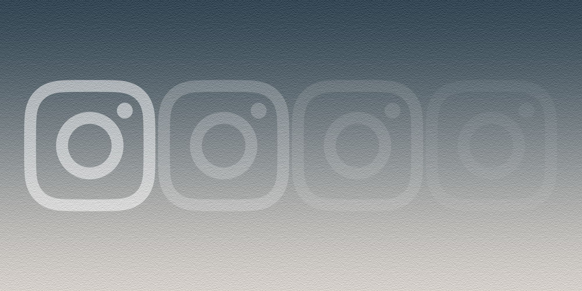 Instagram icon gradually disappearing
