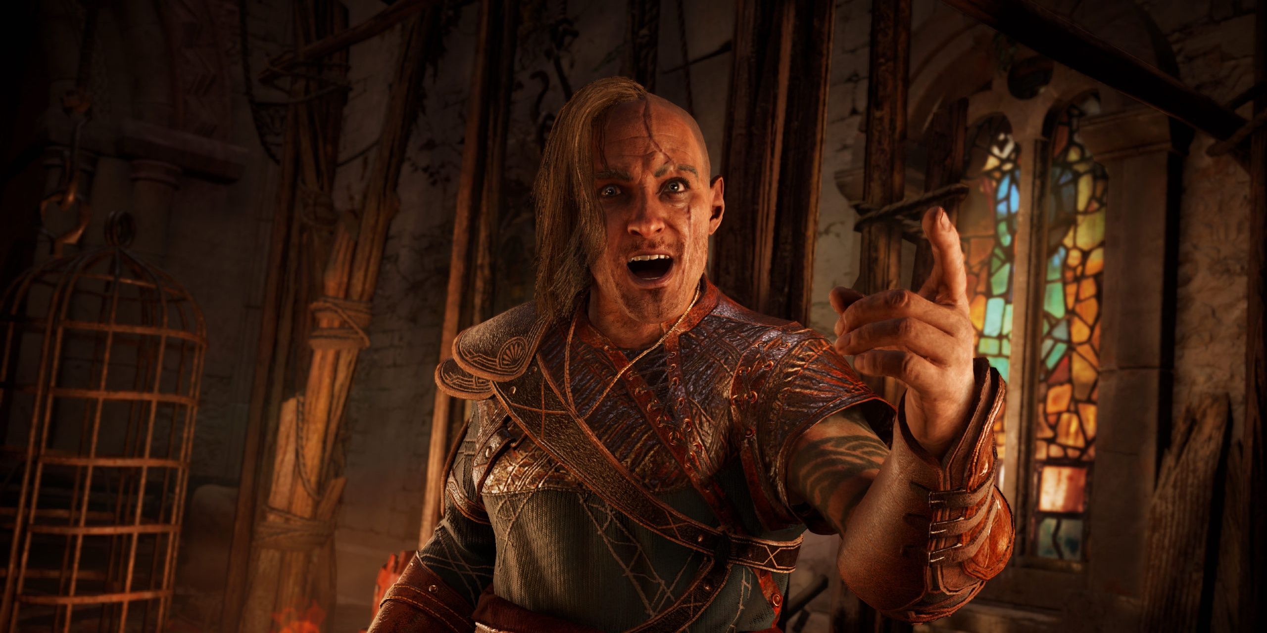 Ivarr chỉ vào camera trong Assassin's Creed Valhalla