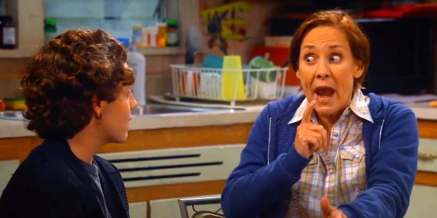 Jackie talks to Caleb in The Conners Season 5 Episode 4