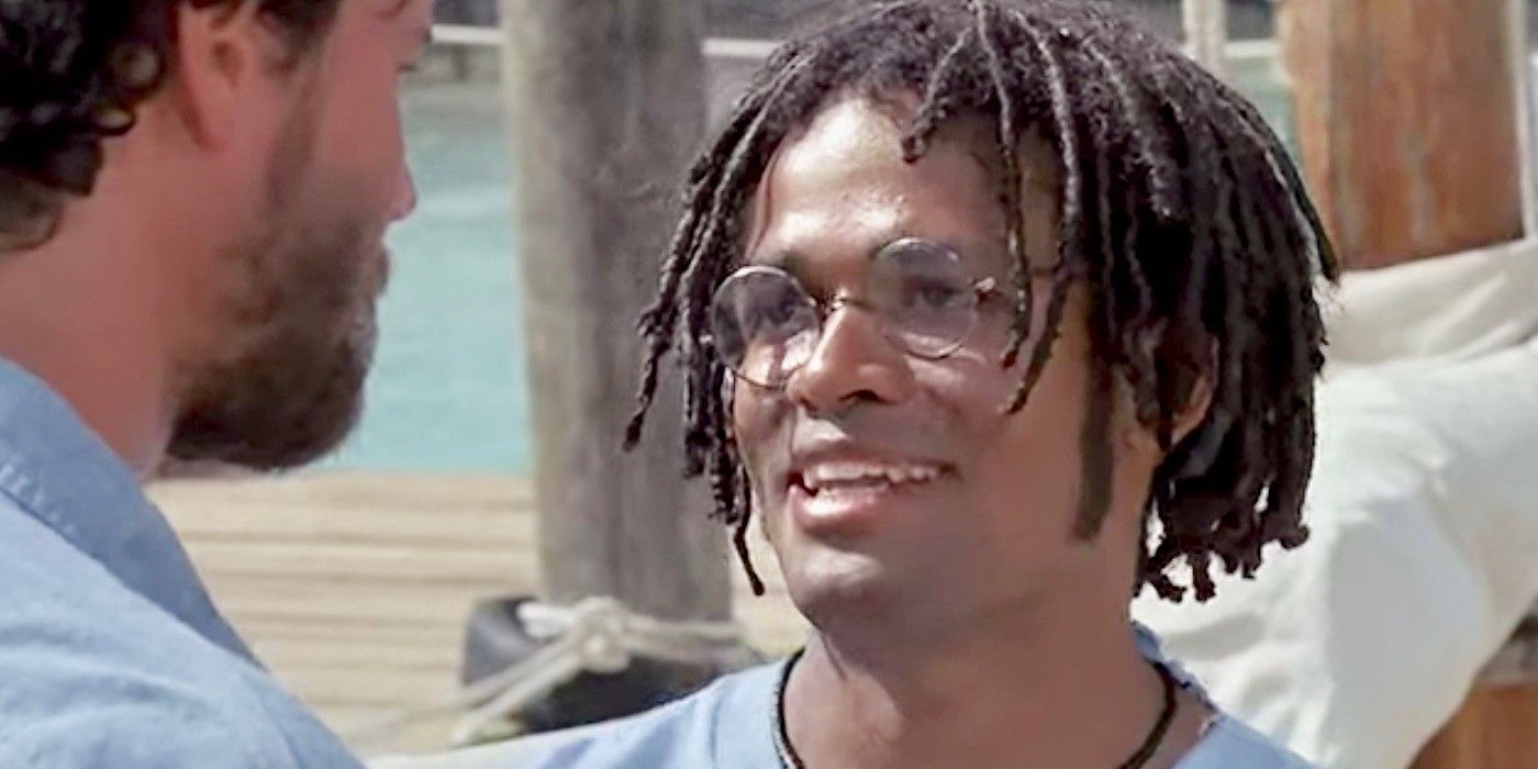 Jake smiling on a dock in Jaws: The Revenge