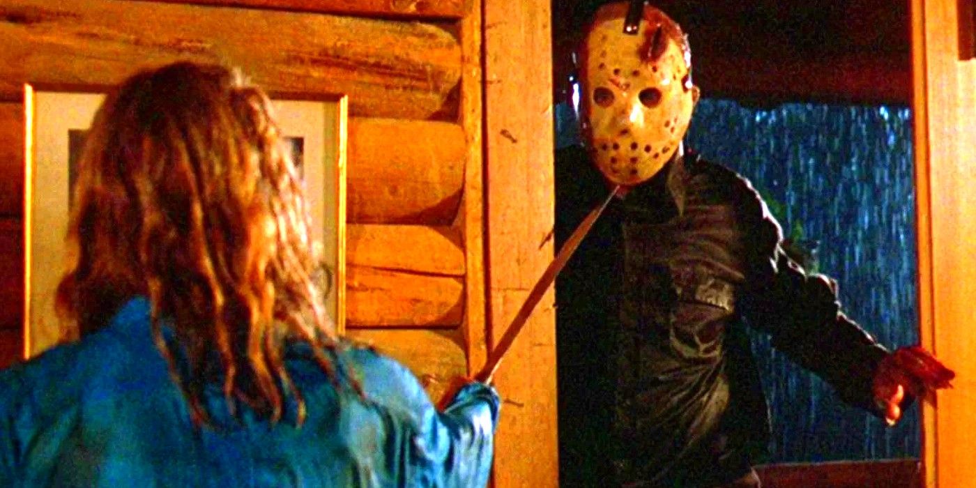 Jason Voorhees being marked by someone in Friday the 13th IV