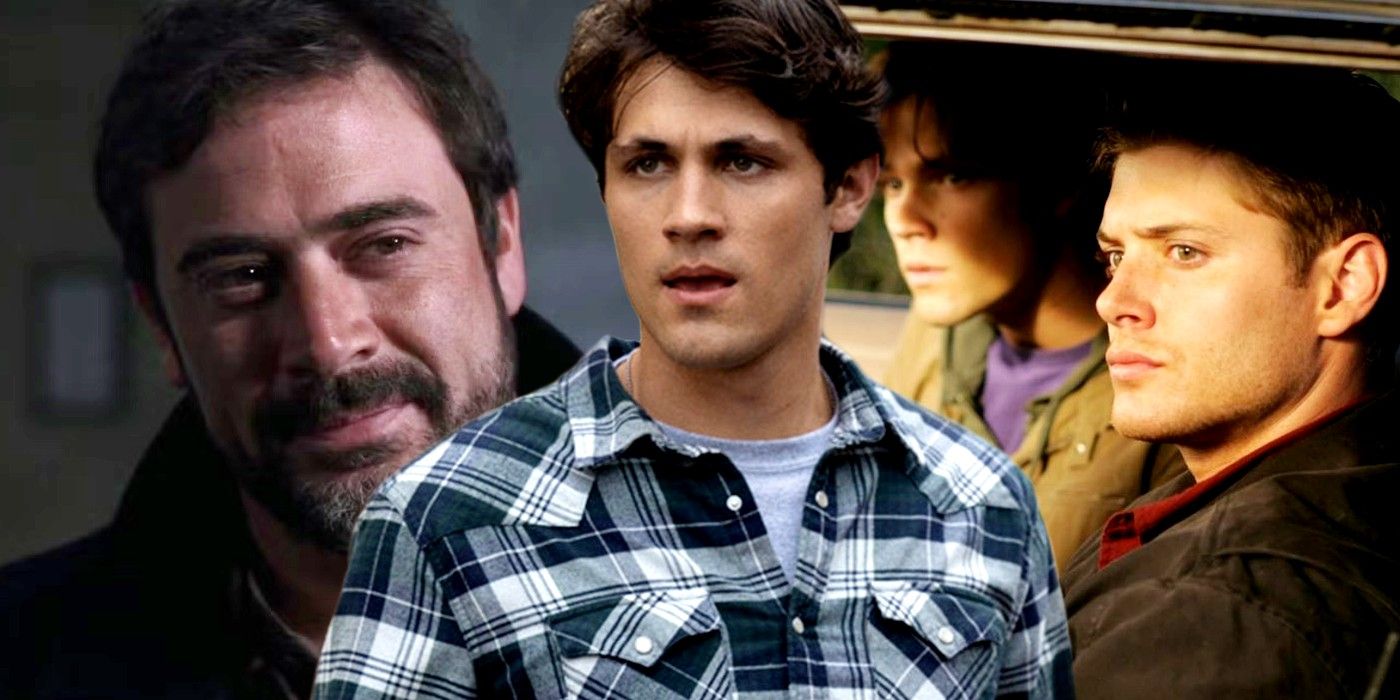 John Winchester Sam and Dean in Supernatural and Drake Rodgers as John in The Winchesters