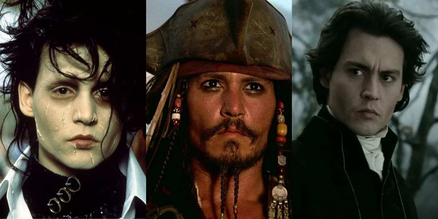 Johnny Depp as Edward Scissorhands, Capatin Jack Sparrow, and Ichabod Crane