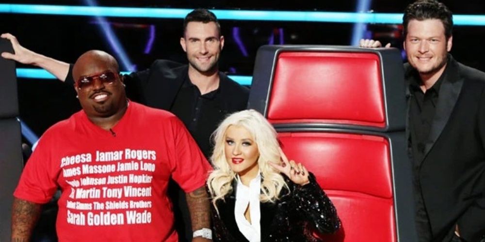 Judges pose for a photo in The Voice
