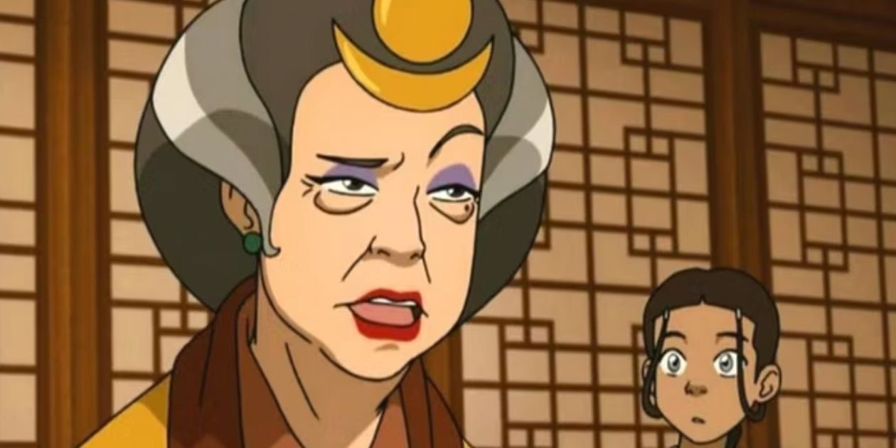 Katara listens to Aunt Wu in Avatar The Last Airbender