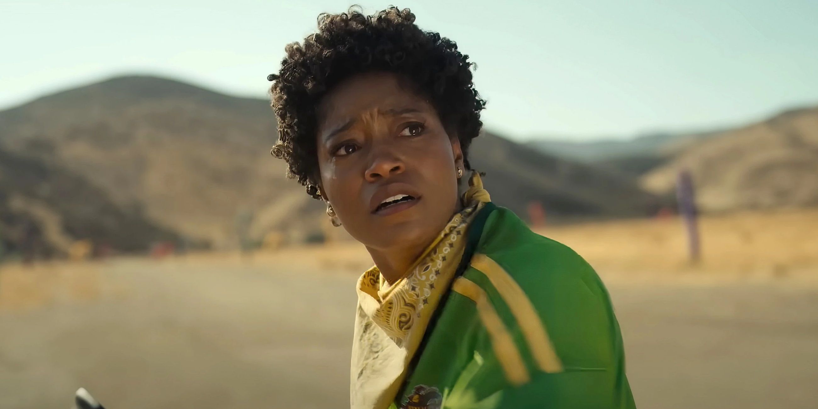 Keke Palmer in the desert in Nope