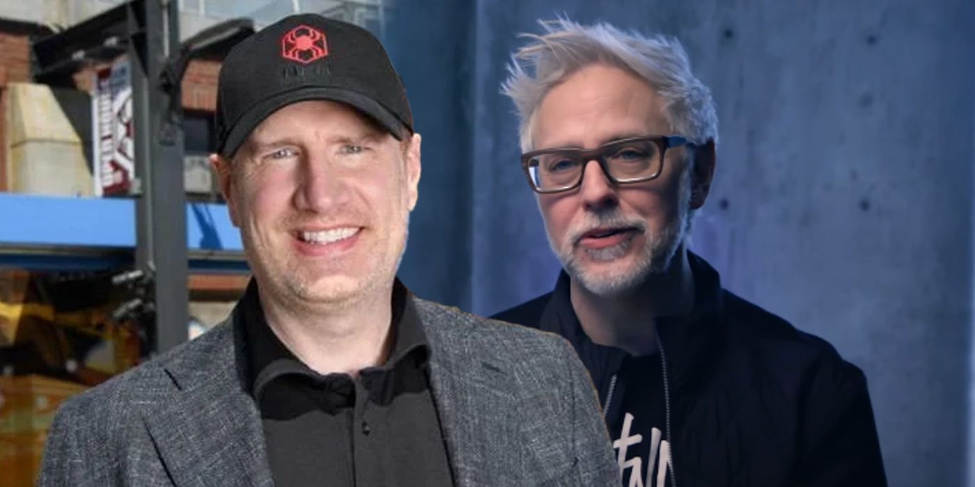 Composite image of Kevin Feige and James Gunn.