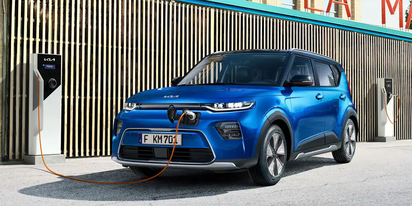 Kia EV at a charging point