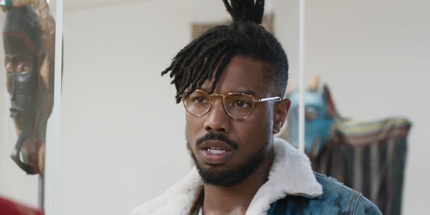 Killmonger in a museum in Black Panther