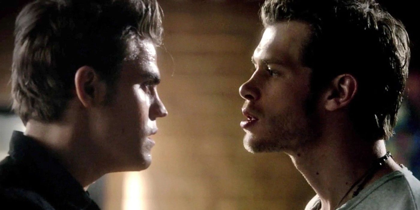 Stefan resiste à compulsão de Klaus em The Vampire Diaries.