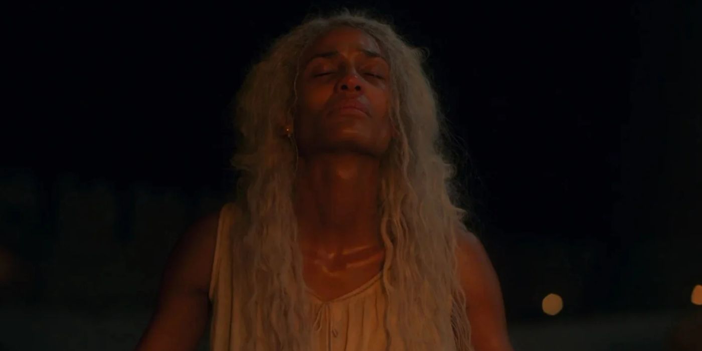 Laena sacrificing herself to her dragon in House of the Dragon.