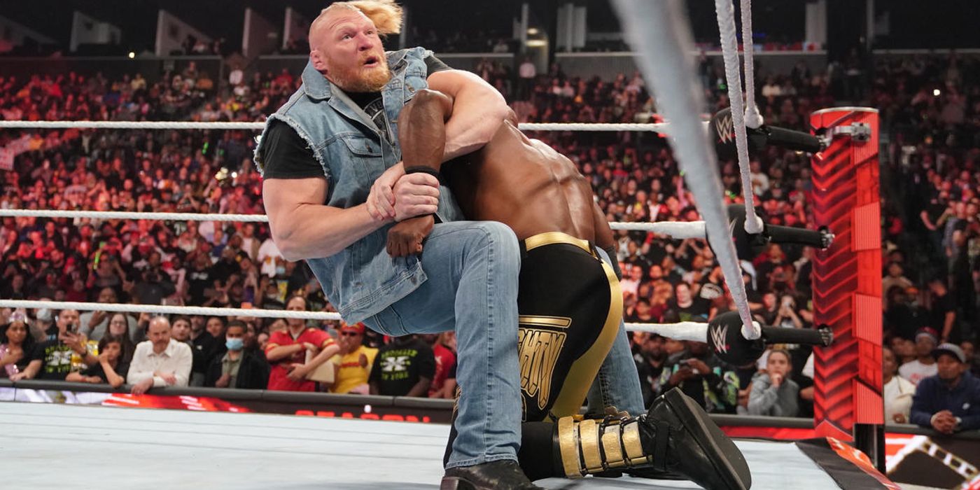 Brock Lesnar makes his shocking return to WWE Raw and attacks Bobby Lashley.