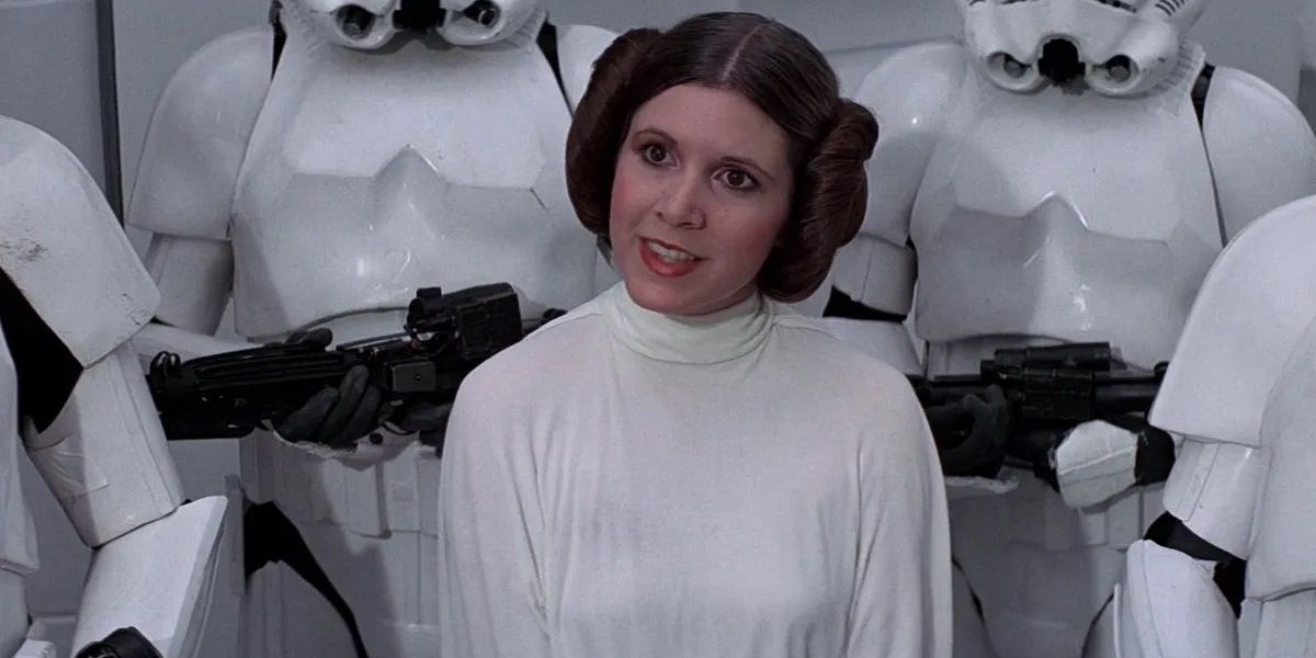 Leia is taken captive by Stormtroopers in Star Wars