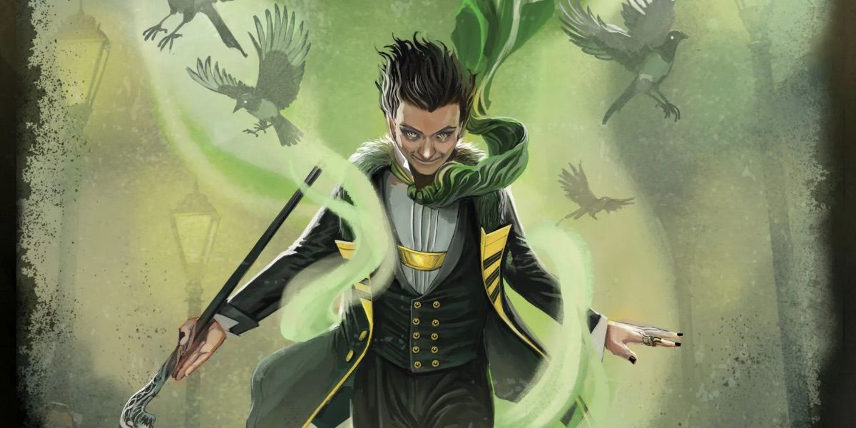Loki summons magic on the cover of Where Mischief Lies 